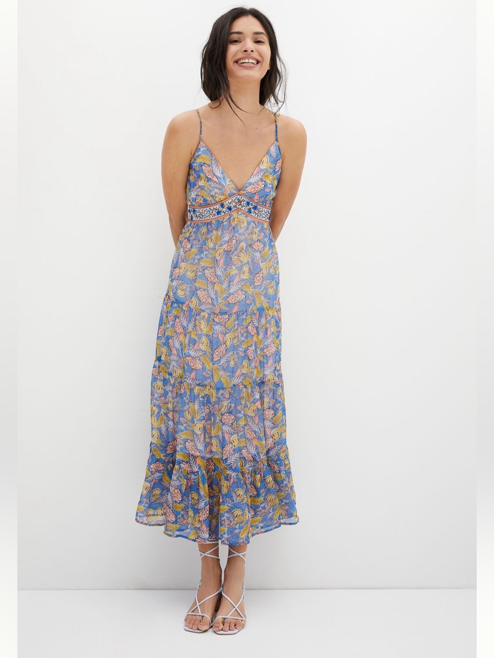 Verb by Pallavi Singhee Vineyard Tiered Maxi Dress - Size 8